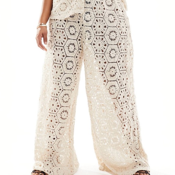 Plus size coverup beach Set in Cream Size 22 (UK size 26) NEW - Picture 3 of 15